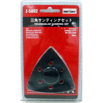 Zekoki Z-5802 Triangular Sanding Set 5pcs (For Oscillating Tool) - Goldpeak Tools PH Zekoki Zekoki Z-5802 Triangular Sanding Set 5pcs (For Oscillating Tool) - Goldpeak Tools PH Zekoki
